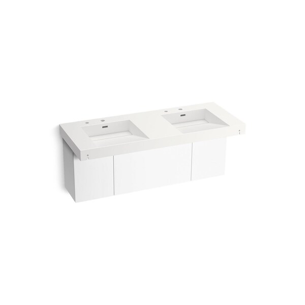Kohler Constellation 60In Wall-Mount Basin Lavatory System In Iconic White 81030-BPW-KEW - main